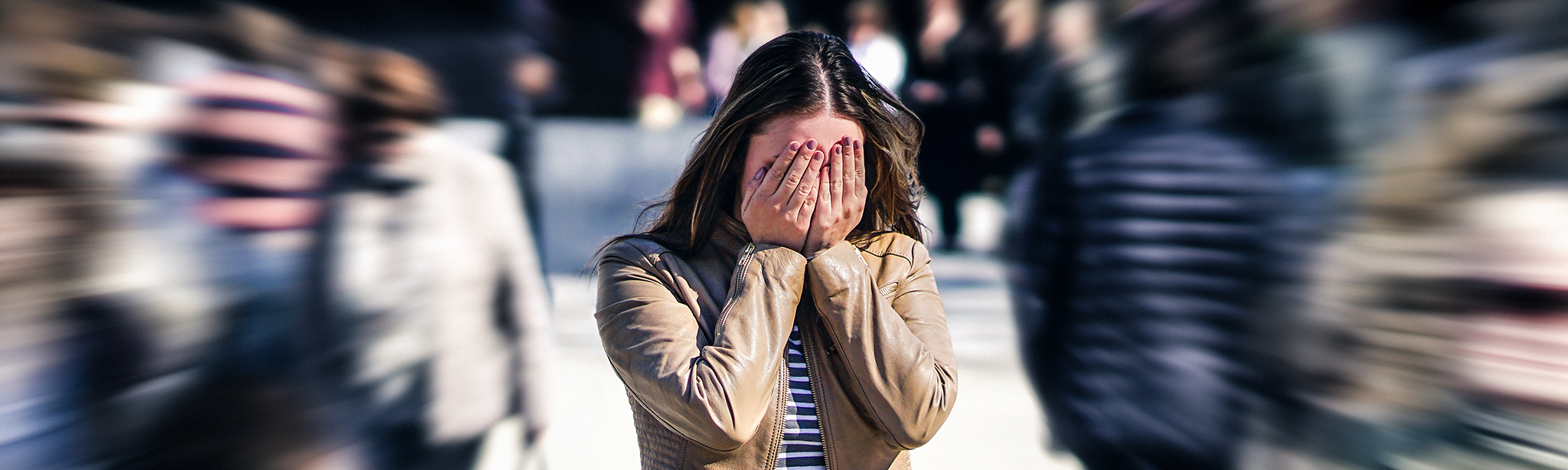 Frau mit Stress